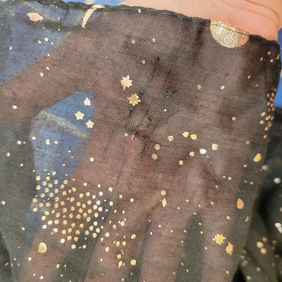 MEGA SALE! Black Celestial Moon Stars Scarf - Picture 5 of 8